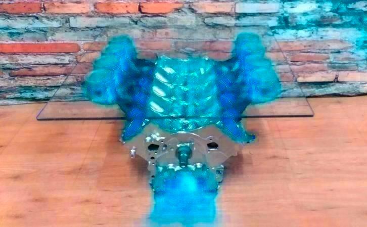 motorbloktafel, salontafel, mancave V8 V12 motorblok tafel, Huis en Inrichting, Tafels | Salontafels, Nieuw, Minder dan 50 cm