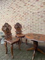 Antieke Houtsnij Stoelen Set Koningin Emma (1830), Ophalen