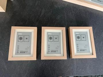 6x Houten Fotolijsten 20.5x15.5cm - Gebruikt beschikbaar voor biedingen