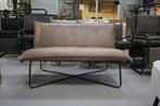 Leuke luxe 2-zits bank EARL Jess design metaal & leer, Huis en Inrichting, Ophalen, Gebruikt, Modern design industrieel landelijk