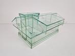 Vintage glazen design object model huis modernist uniek glas, Ophalen