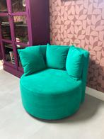 Prachtig draaifauteuil groen, ongebruikt, Huis en Inrichting, Fauteuils, Ophalen of Verzenden, Zo goed als nieuw, 75 tot 100 cm