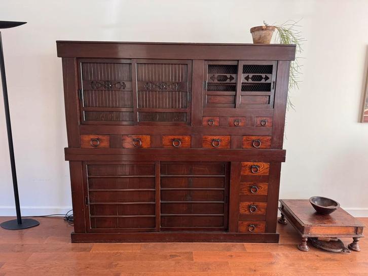 Prachtige Japanse Mizuya uit de Meiji-periode., Huis en Inrichting, Kasten | Dressoirs, 150 tot 200 cm, 25 tot 50 cm, Ophalen