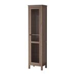 Ikea HEMNES vitrinekast - taupe, Huis en Inrichting, Kasten | Vitrinekasten, Ophalen, Zo goed als nieuw, 25 tot 50 cm, 150 tot 200 cm