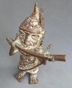 20ste eeuw BENIN Afrika Bronzen Votief Beeld Oproeper Figuur, Antiek en Kunst, Ophalen of Verzenden