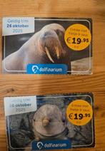 2 dolfinarium korting tickets, Telecommunicatie, Prepaidkaarten en Simkaarten, Ophalen of Verzenden, Zo goed als nieuw