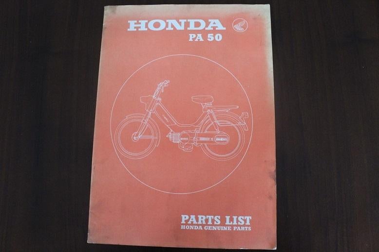 Honda PA50 1976 bromfiets onderdelen boek parts list, Ophalen of Verzenden, Gebruikt