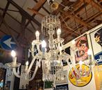 Mooie grote kristallen kroonluchter echte oude Franse lamp, Ophalen