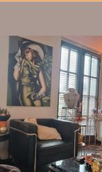 Mooie 3-zits bank en fauteuil bauhaus stijl ( cassina lc2), Ophalen, Gebruikt, Driepersoons, 75 tot 100 cm