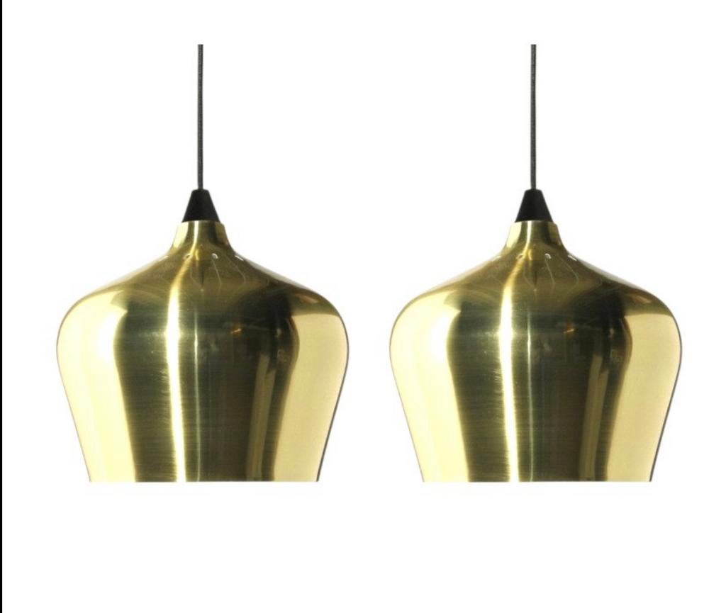 Frandsen Cohen Ø25 Set van 2 Messing Hanglampen Deens Design, Ophalen of Verzenden, Nieuw, Minder dan 50 cm