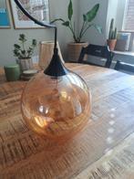 Ronde oranje hanglamp, Huis en Inrichting, Lampen | Hanglampen, Ophalen, Glas, Minder dan 50 cm