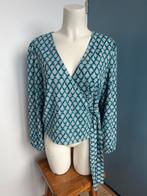 Cotton club turquoise roze blauwgroen overslag top blouse xl, Overige kleuren, Maat 46/48 (XL) of groter, Ophalen of Verzenden