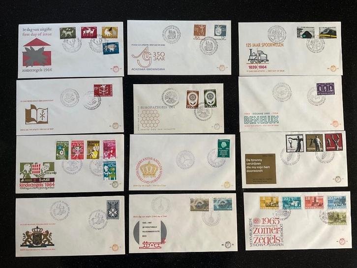 218 verschillende FDC's tussen E63 en E262, Postzegels en Munten, Postzegels | Eerstedagenveloppen, Onbeschreven, Nederland, Ophalen of Verzenden