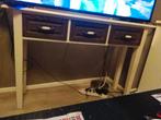 Mooi wit met bruine tv kast / sidetable landelijk, Ophalen, 50 tot 100 cm, Zo goed als nieuw, Minder dan 100 cm