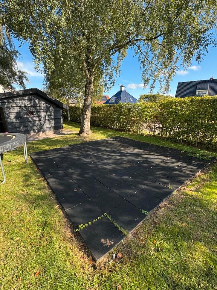 Rubberen Stoeptegels - nog 85 stuks, Kinderen en Baby's, Speelgoed | Buiten | Trampolines, Gebruikt, Ophalen of Verzenden