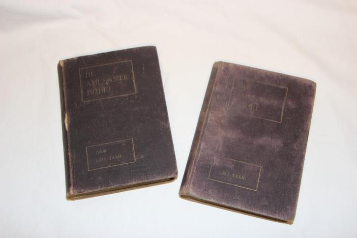 De Amusante Bijbel door Léo Taxil (2 delen), Boeken, Overige Boeken, Gelezen, Ophalen of Verzenden