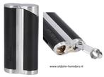 SAS25 ADORINI  SIGAARAANSTEKER JETFLAME BLACK/SILVER + BOO, Verzenden, Nieuw, Aansteker