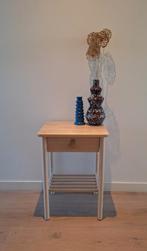 Houten Nachtkastje met Lade, Huis en Inrichting, Ophalen, Minder dan 45 cm, 55 tot 70 cm, Zo goed als nieuw