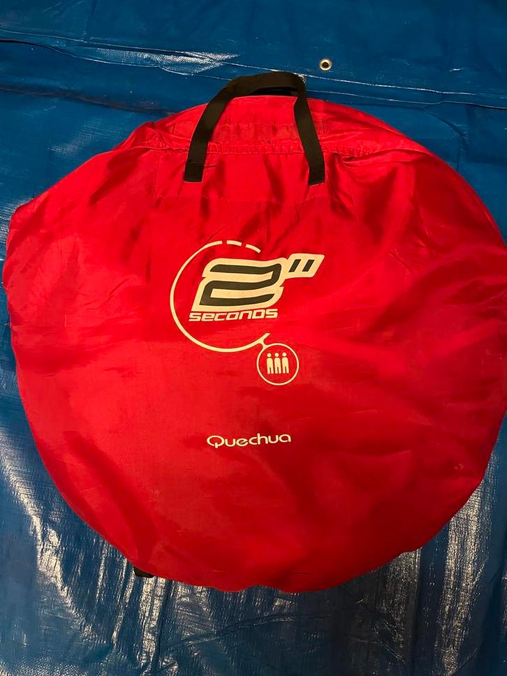 Quechua 2 Seconds 3 persoons tent - Perfecte staat!, Caravans en Kamperen, Tenten, tot en met 3, Zo goed als nieuw, Ophalen