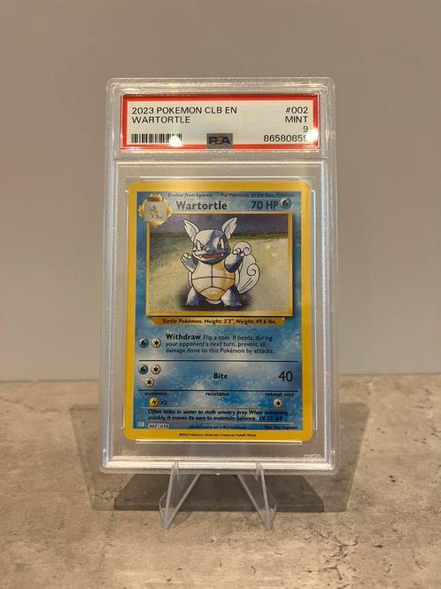 Wartortle 002 PSA 9, Hobby en Vrije tijd, Verzamelkaartspellen | Pokémon, Zo goed als nieuw, Losse kaart, Ophalen of Verzenden