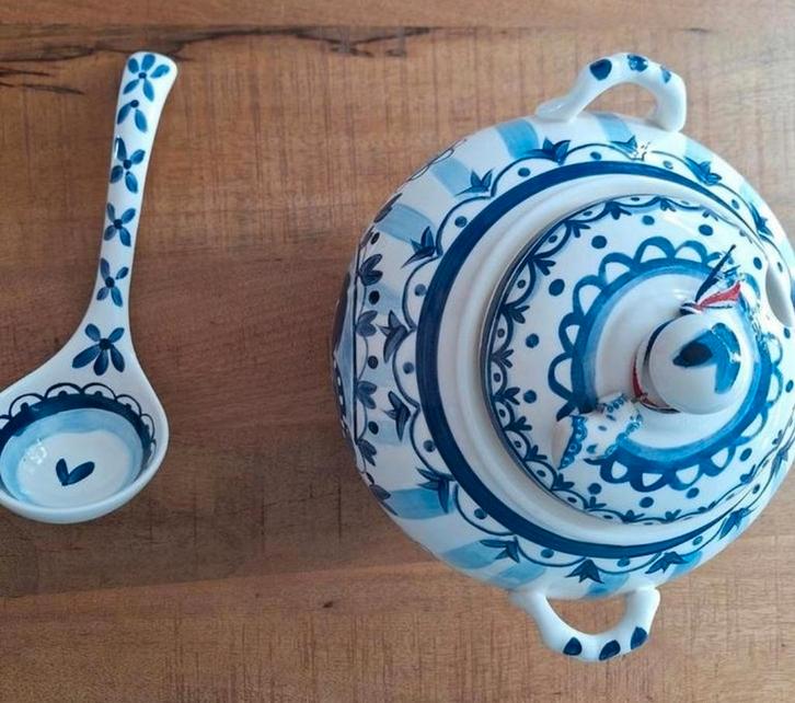 Blond Amsterdam Soepterrine met Lepel - Nieuw!, Huis en Inrichting, Keuken | Servies, Nieuw, Overige typen, Blond Amsterdam, Aardewerk