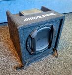 Alpine SWE-815 subwoofer (300/100W, incl kabels & bediening), Ophalen of Verzenden, Gebruikt