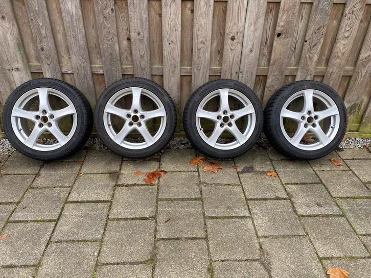 Borbet 5x108 17 Winterbanden Winterset, Auto-onderdelen, Banden en Velgen, Band(en), Winterbanden, 17 inch, 225 mm, Ophalen