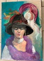 Schilderij olieverf op doek. Gesigneerd, Antiek en Kunst, Ophalen