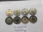 8 X SPECIALE 2 EUROMUNTEN NEDERLAND, Ophalen, Overige landen, 2 euro