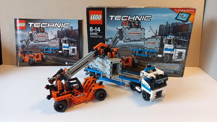 Lego Technic 42062 Container Transport, Kinderen en Baby's, Speelgoed | Duplo en Lego, Zo goed als nieuw, Lego, Complete set, Ophalen of Verzenden