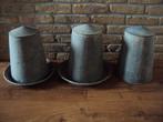 Oude zinken kippen drinkbak drinktoren waterbak, Ophalen of Verzenden, Gebruikt, Drinken en Voederen