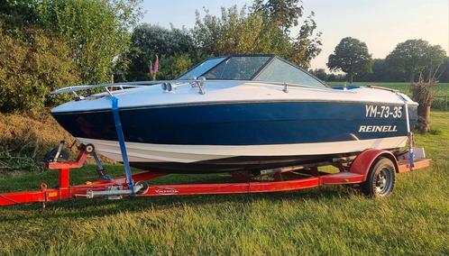 Speedboot 140 pk omc benzine/lpg inclusief trailer VAARKLAAR, Watersport en Boten, Speedboten, Zo goed als nieuw, 3 tot 6 meter