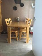 Mooie zware eiken eettafel,, Ophalen, Vijf personen of meer, 50 tot 100 cm