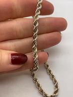 Q652 Prachtige zilveren rope ketting 60 cm, Ophalen of Verzenden, Zilver, Ketting