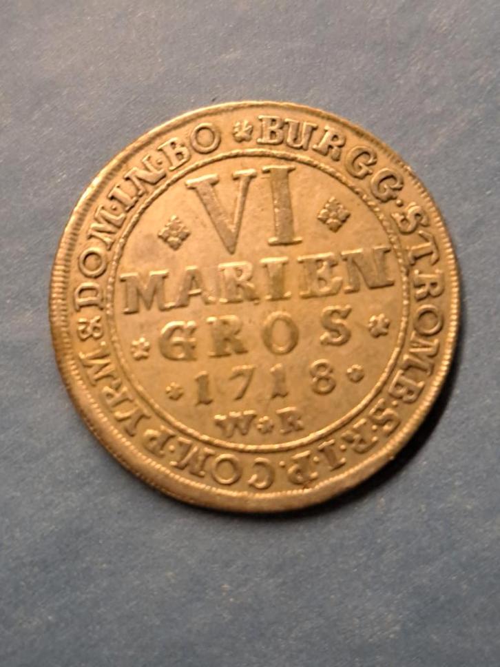 Oude Munt - 1718 - Marien Gros, Postzegels en Munten, Munten | Nederland, Losse munt, Overige waardes, Vóór koninkrijk, Zilver