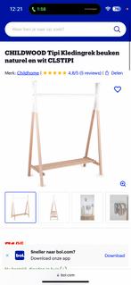 CHILDWOOD Tipi Kledingrek Beuken Naturel/Wit, Kinderen en Baby's, Kinderkamer | Commodes en Kasten, Nieuw, Minder dan 50 cm, Ophalen
