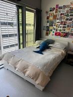 IKEA bed frame + mattress double bed (140 x 200 cm), Ophalen, Wit, Tweepersoons, 140 cm