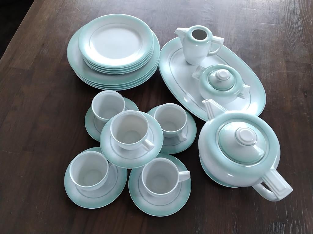 Mitterteich bavaria ontbijt sevies, Verzamelen, Ophalen, Zo goed als nieuw, Porselein, Compleet servies