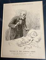 Oude Engelse cartoon, 1924, Antiek en Kunst, Kunst | Etsen en Gravures, Ophalen of Verzenden