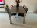 Moderne Eettafel, 100 tot 150 cm, Ophalen of Verzenden, Zo goed als nieuw, Vijf personen of meer