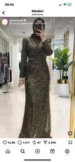 Pınar Şems Abiye groene jurk maat 42, Kleding | Dames, Ophalen, Pınar Şems, Galajurk, Maat 42/44 (L)