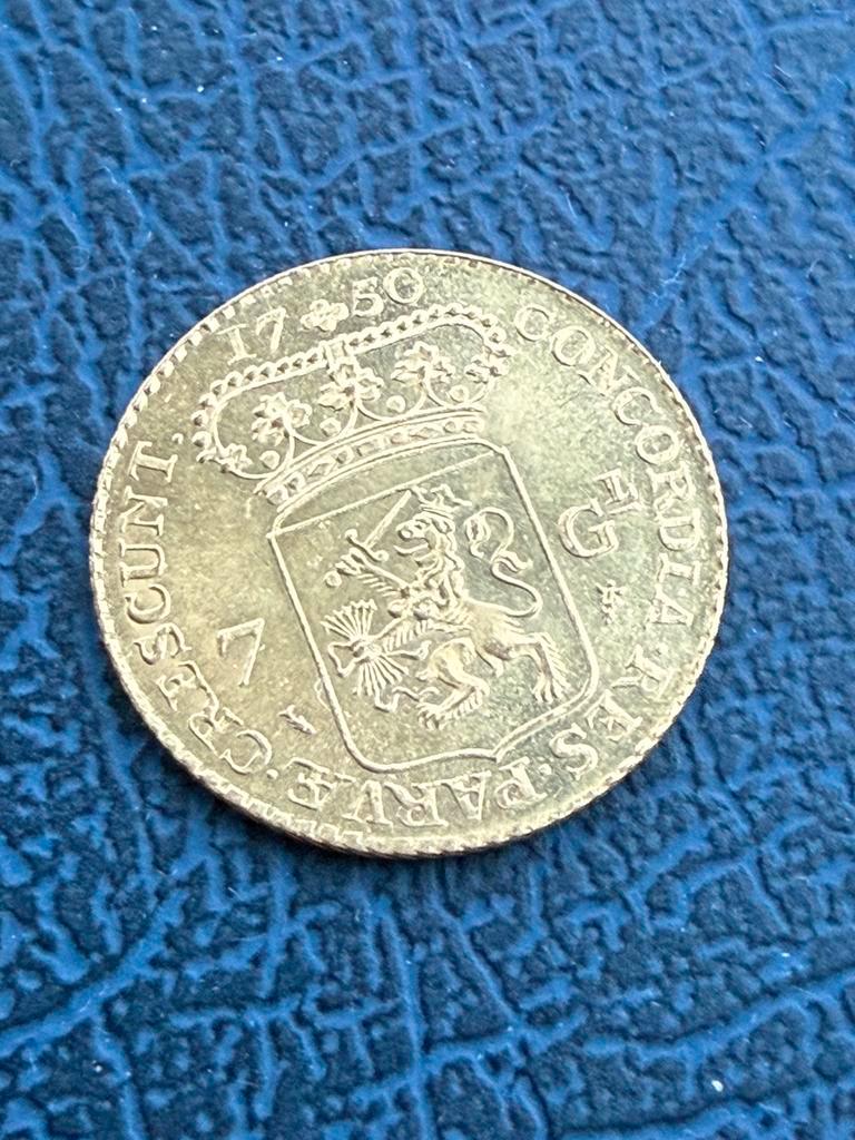 ≥ Halve gouden rijder - Holland (7 gulden) uit 1750 — Munten | Nederland —  Marktplaats