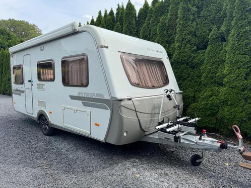 Hymer Eriba 490 Nova Vastbed Rondzit Mover Dakluifel Airtent, Caravans en Kamperen, Caravans, Bedrijf, 1000 - 1250 kg, Hymer, 7 tot 8 meter