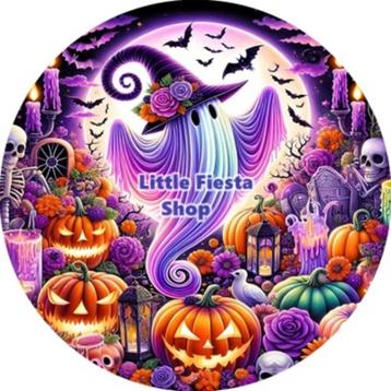 LF9383 icing frosting halloween spook 20cm eetbare print top beschikbaar voor biedingen