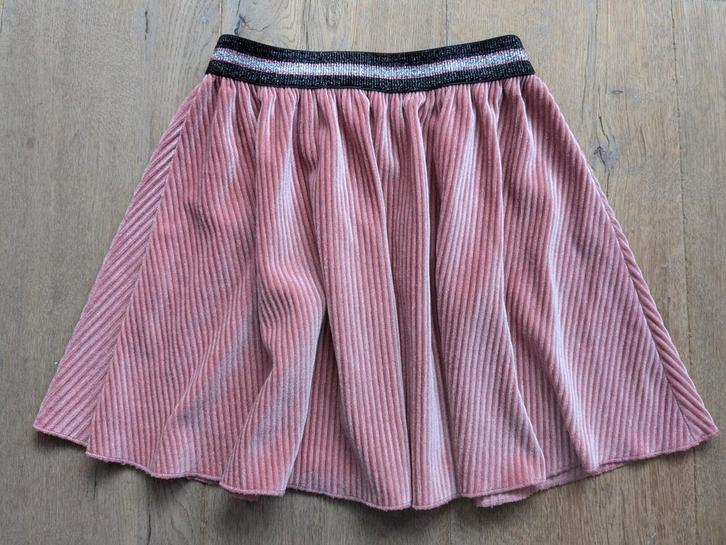 Oudroze rokje met glitter tailleband – maat 122/128, Kinderen en Baby's, Kinderkleding | Maat 122, Zo goed als nieuw, Meisje, Jurk of Rok