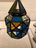 Marokkaanse Lantaarn - Handgemaakt Kleurrijk Glas, Antiek en Kunst, Antiek | Lampen, Ophalen of Verzenden