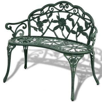 AANBIEDING | Tuinbank 100 cm gietaluminium groen! GRTS BEZOR beschikbaar voor biedingen