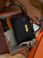 Hermes Mini kelly Chévre leer, Sieraden, Tassen en Uiterlijk, Tassen | Damestassen, Ophalen of Verzenden, Zo goed als nieuw, Zwart