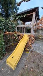 Houten Speelhuis met Glijbaan & Zandbak, Kinderen en Baby's, Speelgoed | Buiten | Speeltoestellen, Ophalen, Gebruikt, Glijbaan