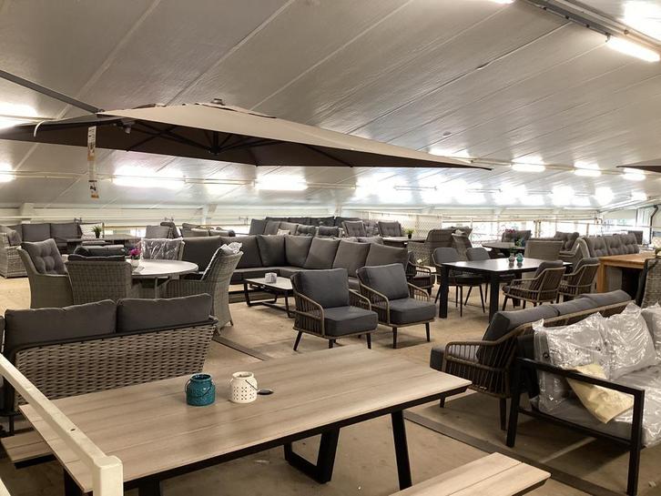 Tuinset Tuinmeubelen Loungeset Diningset Graniet Parasols, Tuin en Terras, Tuinsets en Loungesets, Nieuw, Tuinset, Wicker, Bank